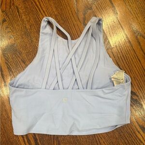 Athleta Light Blue Strappy Crop Top